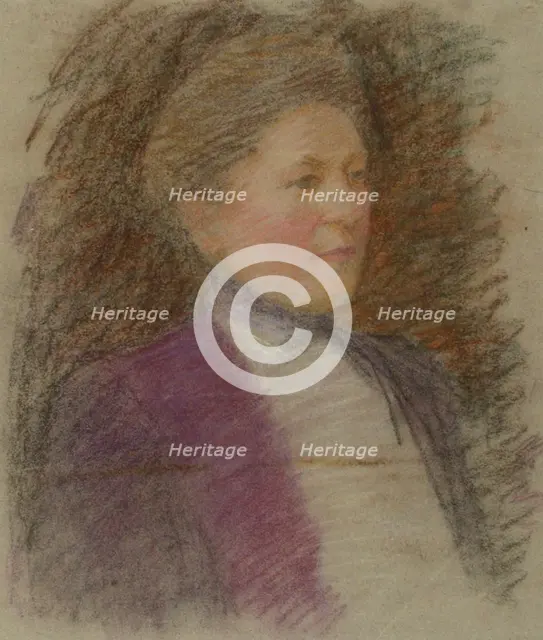 Portrait of Miss Anna Wiik, Study, 1917. Creator: Maria Wiik.