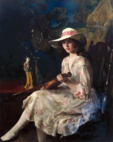 Portrait of Miss Anne Harcourt, 1921. Creator: George Harcourt