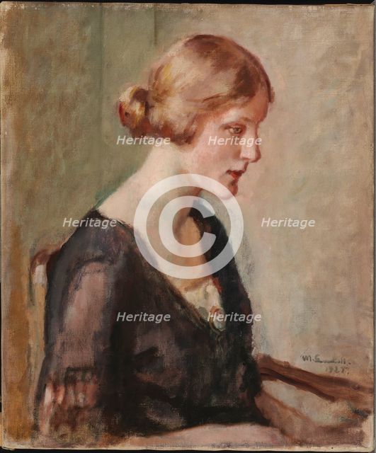 Portrait of Miss Barbara Lagerborg, 1925. Creator: Magnus Enckell.