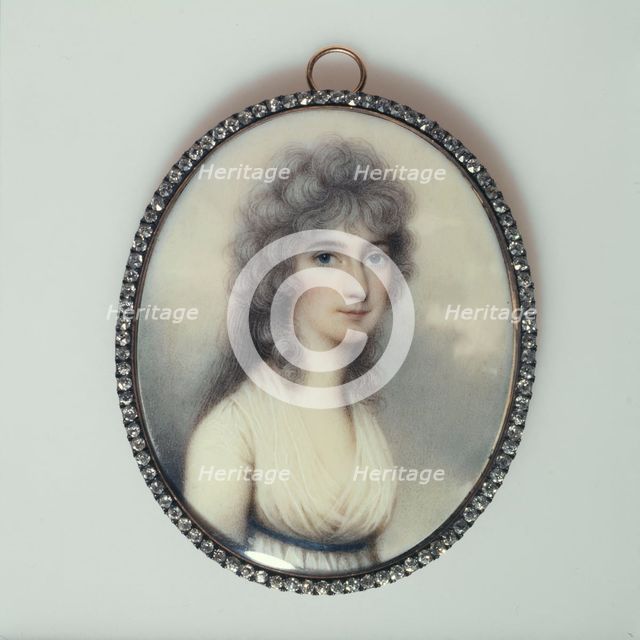 Portrait of Miss Bradley, c1800. Creators: Nathaniel Plimer, Richard Cosway.