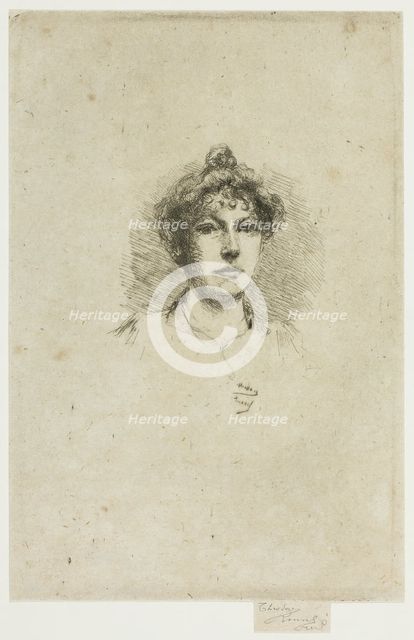 Portrait of Miss Edith Austin, 1895-1900. Creator: Theodore Roussel.