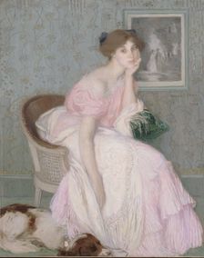 Portrait of Miss Ella Carmichael, 1906. Creator: Edmond Francois Aman-Jean