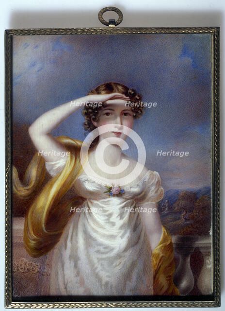 Portrait of Miss Frances Maria Kelly, actress and singer, c1815. Creator: H Millett.