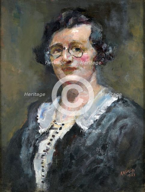 Portrait of Miss I. Robertson, 1933. Creator: Alfred Henry O'Keeffe.