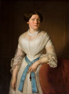 Portrait of Miss Pisarzowska, 1852. Creator: Jozef Simmler