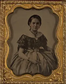 Portrait of Miss Sallie Poe, about 1854. Creator: Unknown