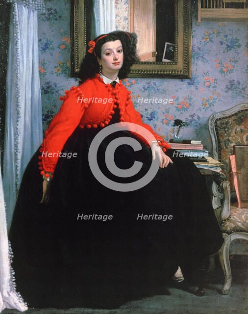 'Portrait of Mlle L L', (Young Lady in a Red Jacket), 1864.  Artist: James Tissot
