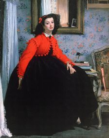 Portrait of Mlle L L (Young Lady in a Red Jacket), 1864. Artist: James Tissot