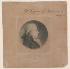 Portrait of Mr. Cowper of America, to right, 1792. Creator: Gilles Louis Chrétien