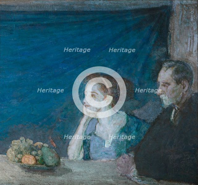 Portrait of Mr. and Mrs. Atherton Curtis with Still Life, n.d. Creator: Henry Ossawa Tanner.