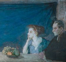 Portrait of Mr. and Mrs. Atherton Curtis with Still Life, n.d. Creator: Henry Ossawa Tanner