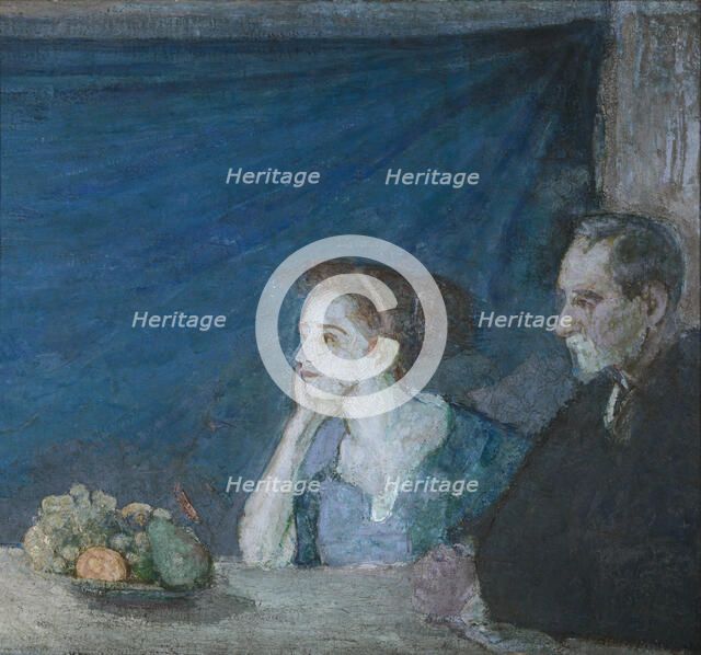 Portrait of Mr. and Mrs. Atherton Curtis with Still Life, n.d. Creator: Henry Ossawa Tanner.