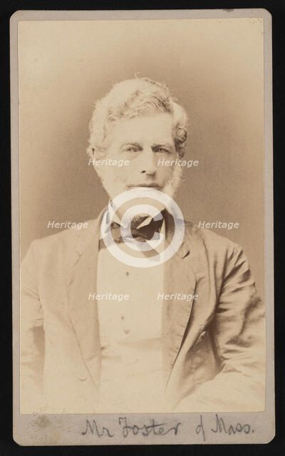 Portrait of Mr. Foster of Massachusetts, Between 1876 and 1880. Creator: Samuel Montague Fassett.