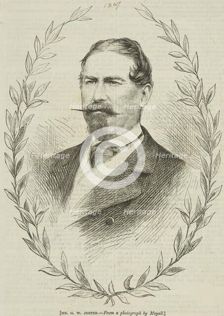 Portrait of Mr. G. W. Jester, the Ventriloquist, 1867. Creator: Unknown.