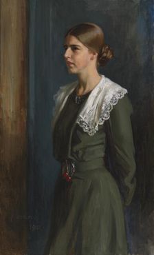 Portrait of Mrs. Michaela Pooley (née Krohn), c1890s. Creator: Albert Edelfelt