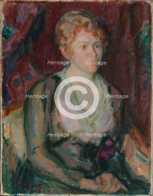 Portrait of Mrs. Agda Vilén, 1917. Creator: Magnus Enckell.