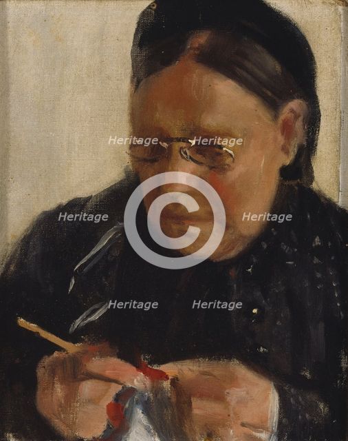 Portrait of Mrs. Ahnger, c1900.  Creator: Berndt Lagerstam.