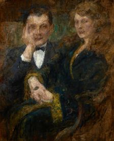 Portrait of Mrs and Mr Smogorzewski, c1914. Creator: Olga Boznanska