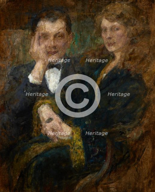 Portrait of Mrs and Mr Smogorzewski, c1914. Creator: Olga Boznanska.