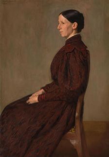Portrait of Mrs. Anna Dick, 1896. Creator: Erik Werenskiold
