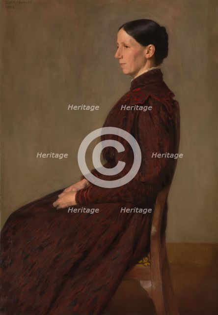 Portrait of Mrs. Anna Dick, 1896. Creator: Erik Werenskiold.