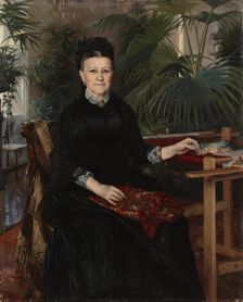 Portrait of Mrs. Anna Sinebrychoff, 1884. Creator: Albert Edelfelt