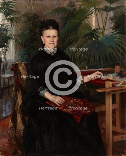 Portrait of Mrs. Anna Sinebrychoff, 1884. Creator: Albert Edelfelt.
