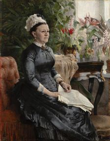 Portrait of Mrs. Anna Sinebrychoff, 1885. Creator: Albert Edelfelt