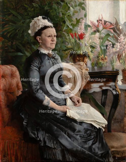 Portrait of Mrs. Anna Sinebrychoff, 1885. Creator: Albert Edelfelt.