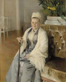 Portrait of Mrs. Anna Sinebrychoff, 1892. Creator: Albert Edelfelt