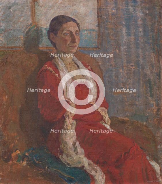 Portrait of Mrs. Bertha Brandstrup, 1909. Creator: Karl Isakson.