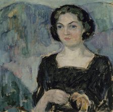 Portrait of Mrs Bertha Stenman, 1913. Creator: Jalmari Ruokokoski