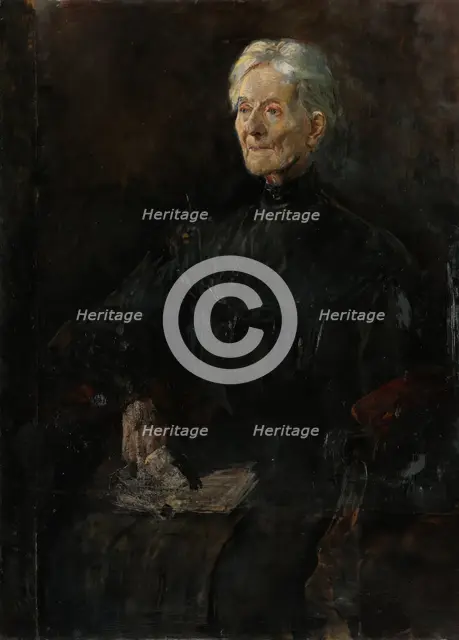 Portrait of Mrs. Betsy Gude, b. Anker, 1910. Creator: Christian Krohg.