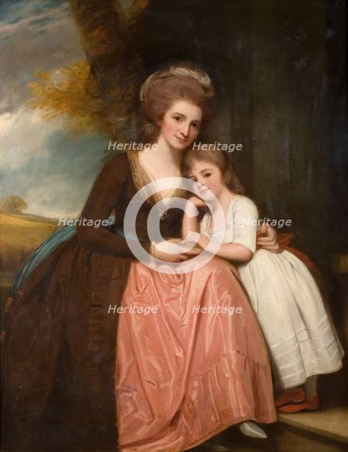 Portrait Of Mrs Bracebridge And Her Daughter Mary, 1784.  Creator: George Romney.