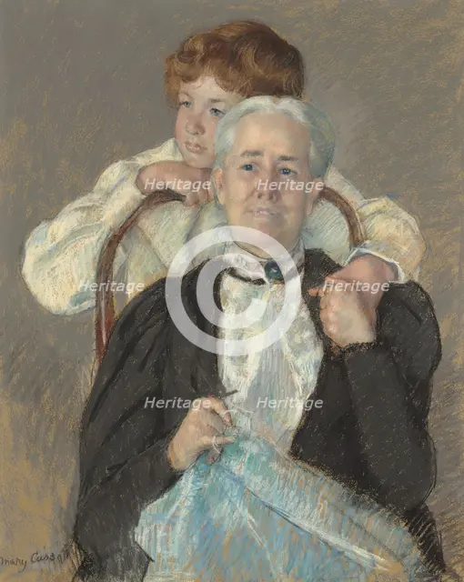 Portrait Of Mrs. Cyrus J. Lawrence With Her Grandson R. Lawrence Oakley, c1898. Creator: Mary Cassatt.
