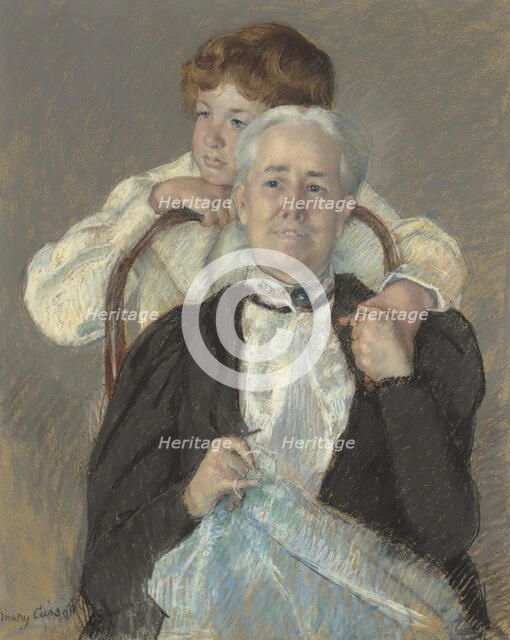 Portrait Of Mrs. Cyrus J. Lawrence With Her Grandson R. Lawrence Oakley, c1898. Creator: Mary Cassatt.