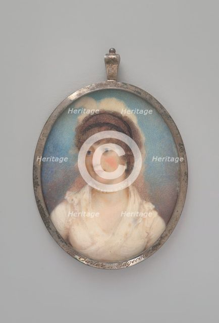 Portrait of Mrs. Carter of Edgecote, 1793. Creator: Nathaniel Plimer(?), probably by Anne Mee.