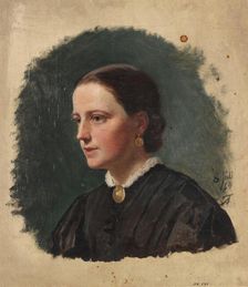 Portrait of Mrs. Duus, 1864. Creator: Adolph Tidemand