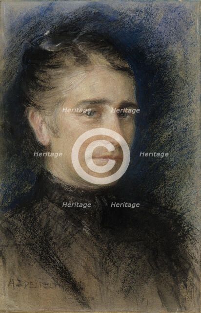 Portrait of Mrs. Emilie Krohn, 1893. Creator: Albert Edelfelt.