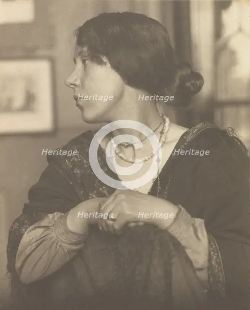 Portrait of Mrs. Frederick H. Evans, about 1900. Creator: Frederick Henry Evans.