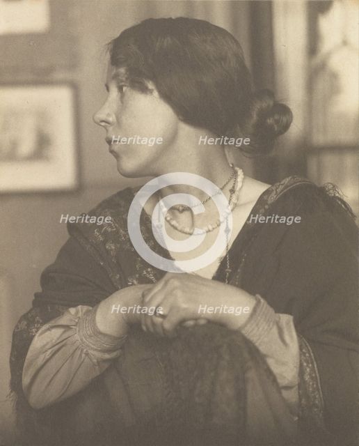 Portrait of Mrs. Frederick H. Evans, about 1900. Creator: Frederick Henry Evans.