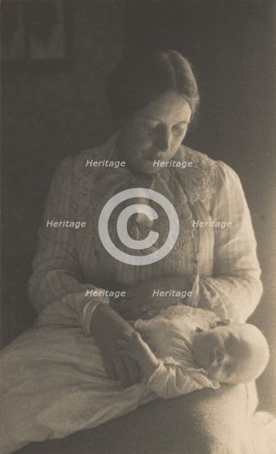 Portrait of Mrs. Frederick H. Evans and her son Evan Evans, 1905. Creator: Frederick Henry Evans.