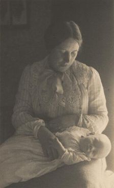 Portrait of Mrs. Frederick H. Evans and her son Evan Evans, 1905. Creator: Frederick Henry Evans