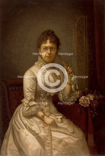 Portrait of Mrs. Guilford Wiley Wells, c1886. Creator: Albert Jenks.