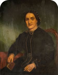Portrait of Mrs George Haynes, 1850-1900. Creator: Jonathon Pratt