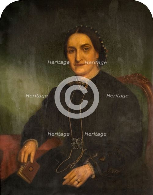 Portrait of Mrs George Haynes, 1850-1900. Creator: Jonathon Pratt.