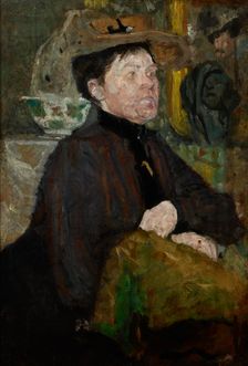 Portrait of Mrs Getter-two-sided painting, c1900. Creator: Olga Boznanska