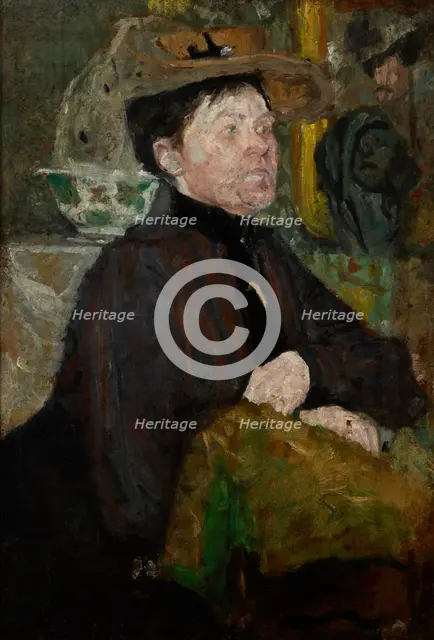 Portrait of Mrs Getter-two-sided painting, c1900. Creator: Olga Boznanska.