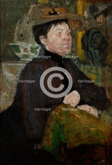 Portrait of Mrs Getter-two-sided painting, c1900. Creator: Olga Boznanska.
