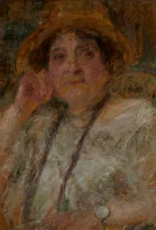 Portrait of Mrs Goscienska, after 1925. Creator: Olga Boznanska